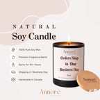 Custom Soy Candle | Personalized Text Scented Jar | Free Lid Engraving (8oz)
