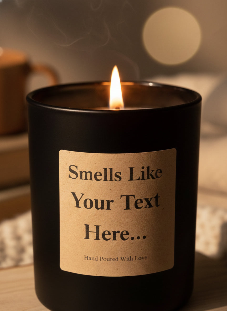 Personalized Smells Like Candle – Custom Gift, Soy Wax Scented Candle 8oz, Personalized Birthday Gift, Unique Custom Label Candle
