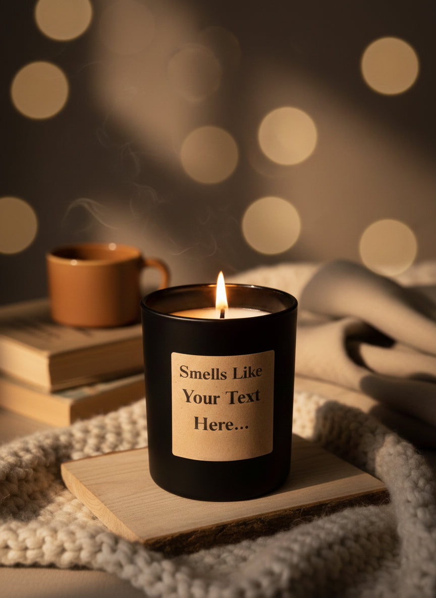 Personalized Smells Like Candle – Custom Gift, Soy Wax Scented Candle 8oz, Personalized Birthday Gift, Unique Custom Label Candle