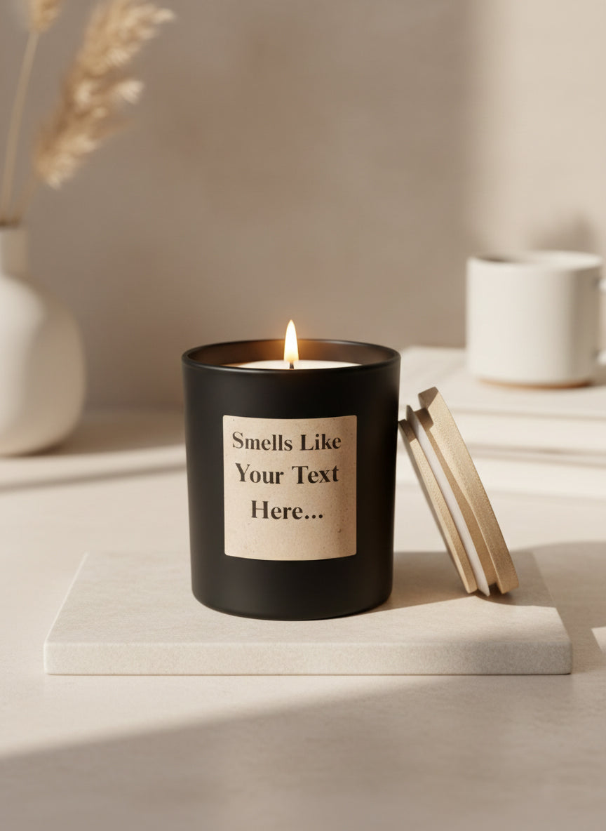 Personalized Smells Like Candle – Custom Gift, Soy Wax Scented Candle 8oz, Personalized Birthday Gift, Unique Custom Label Candle