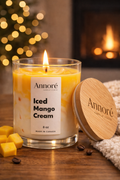 Iced Mango Cream Candle – Handmade Soy Candle 8oz