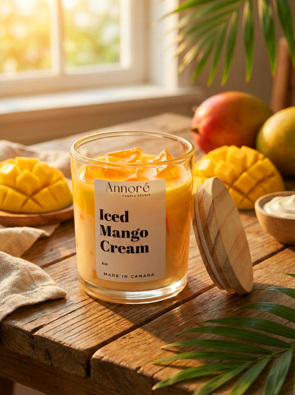 Iced Mango Cream Candle – Handmade Soy Candle 8oz