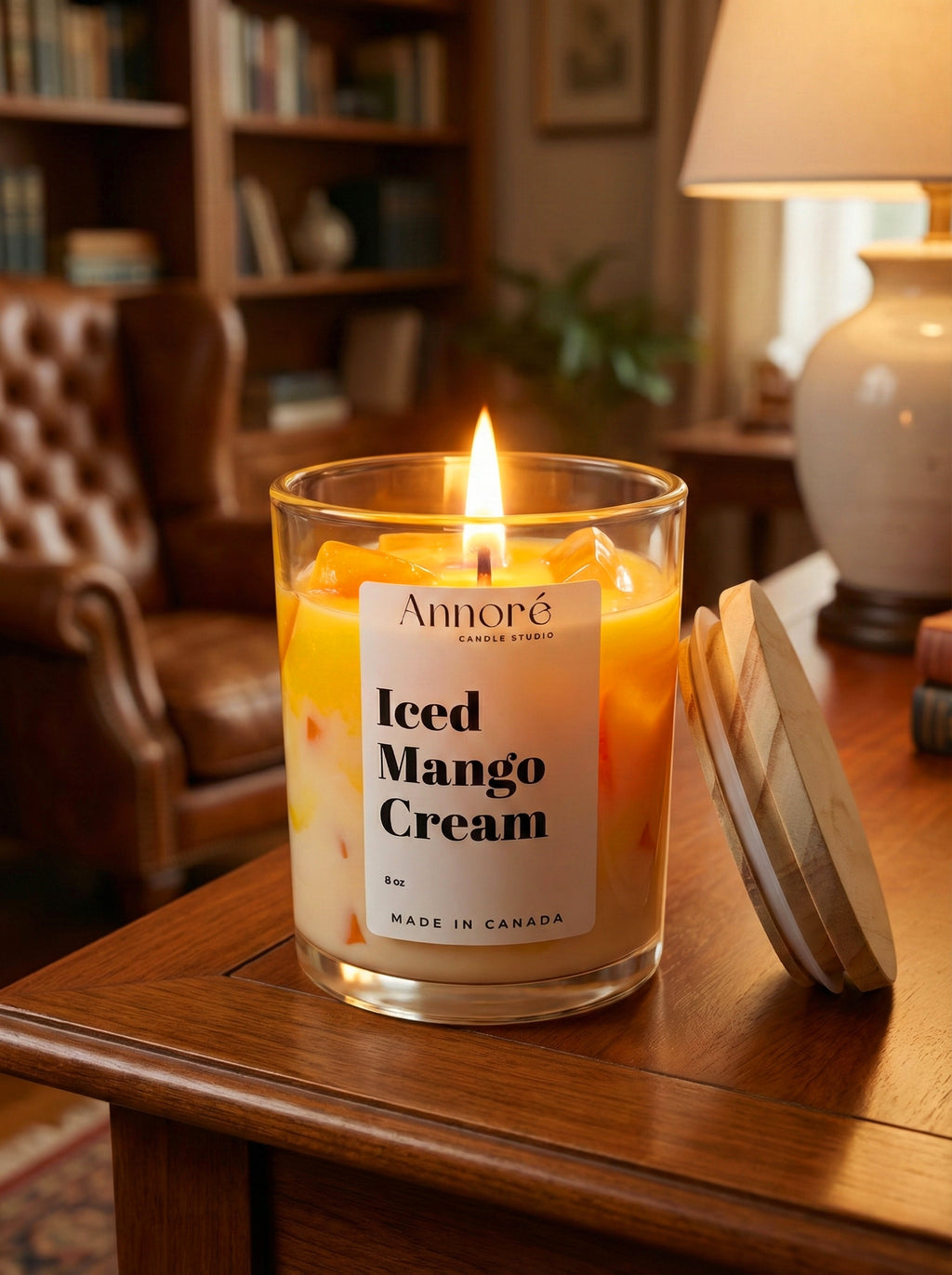 Iced Mango Cream Candle – Handmade Soy Candle 8oz