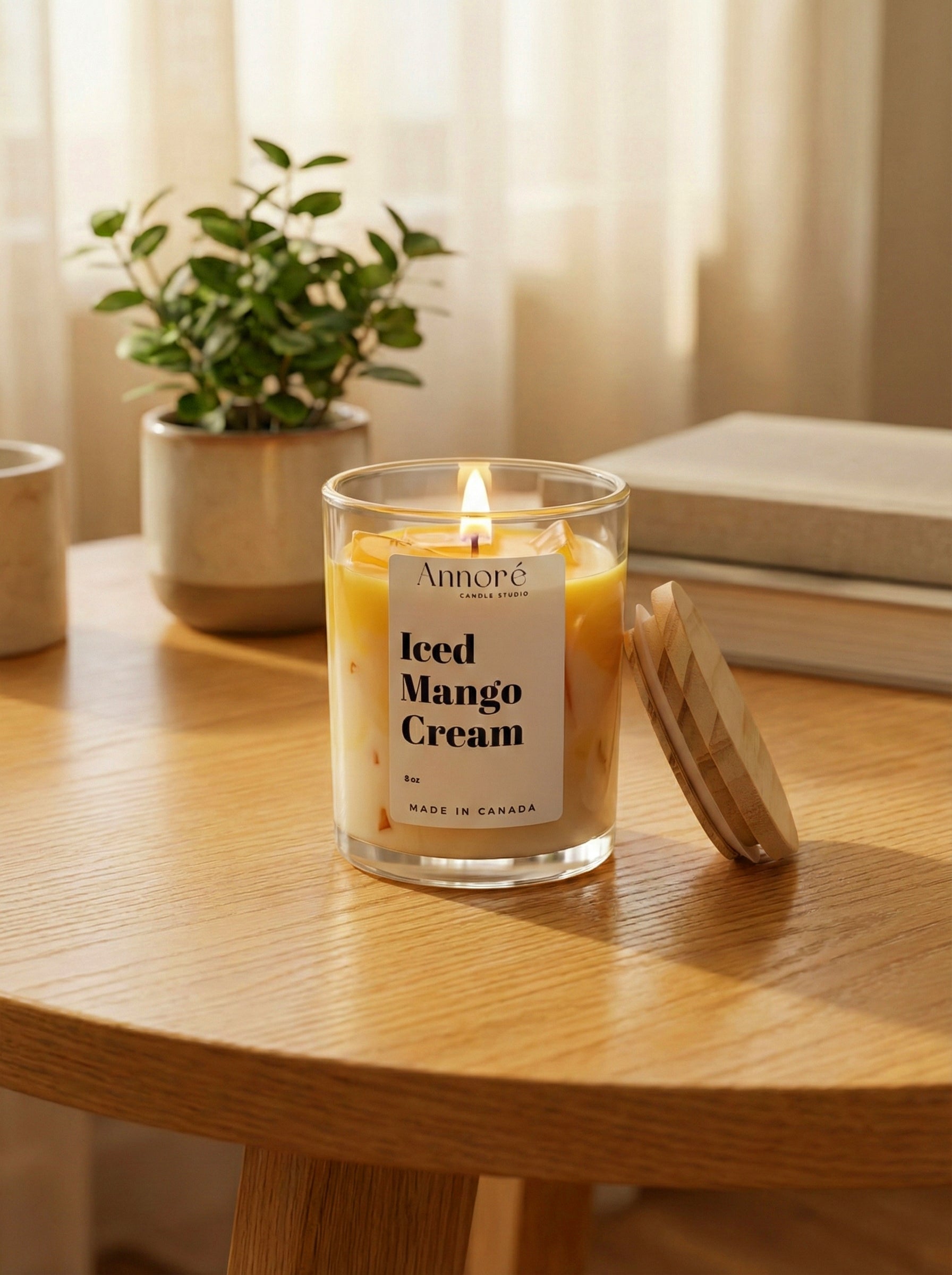 Iced Mango Cream Candle – Handmade Soy Candle 8oz