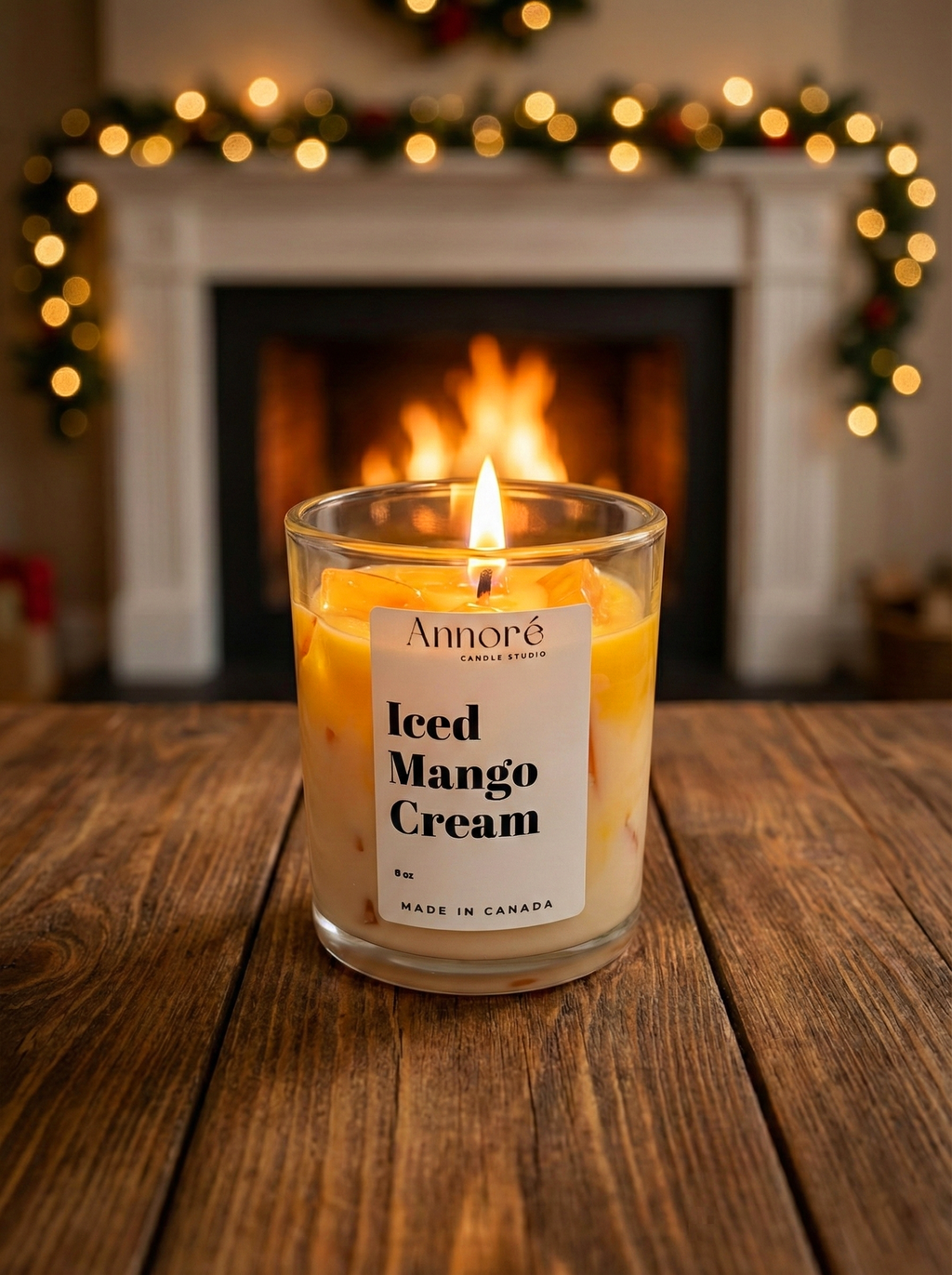 Iced Mango Cream Candle – Handmade Soy Candle 8oz