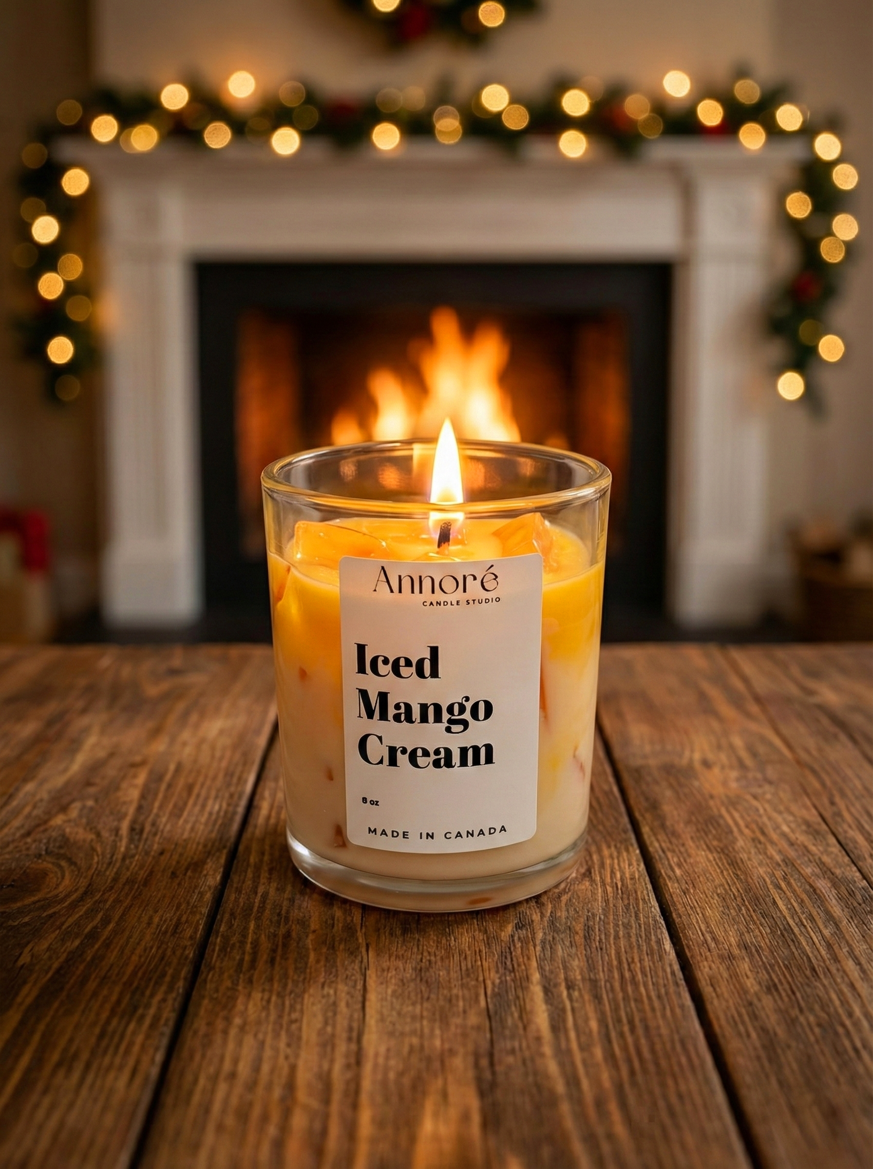 Iced Mango Cream Candle – Handmade Soy Candle 8oz