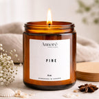 Pine Soy Candle | Hand-Poured 8oz Forest Scented Candle | Fresh Pine Needles Balsam Fir & Cypress | Cabin Holiday Gift | Handmade in Canada