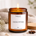 Eucalyptus Soy Candle | Hand-Poured 8oz Spa Aromatherapy Candle | Fresh Citrus Eucalyptus & Botanicals | Relaxation Gift | Handmade in CA