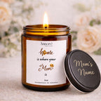 Personalized "Home is Where Mom Is" Candle – Mother's Day Gift for Mom, Grandma, Stepmom