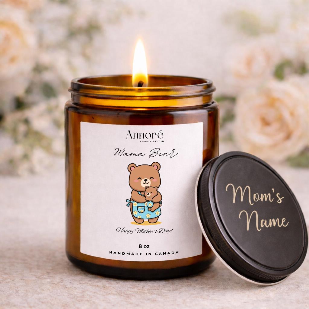 Mama Bear Candle – Personalized Mother’s Day Gift for Mom, Grandma, Stepmom