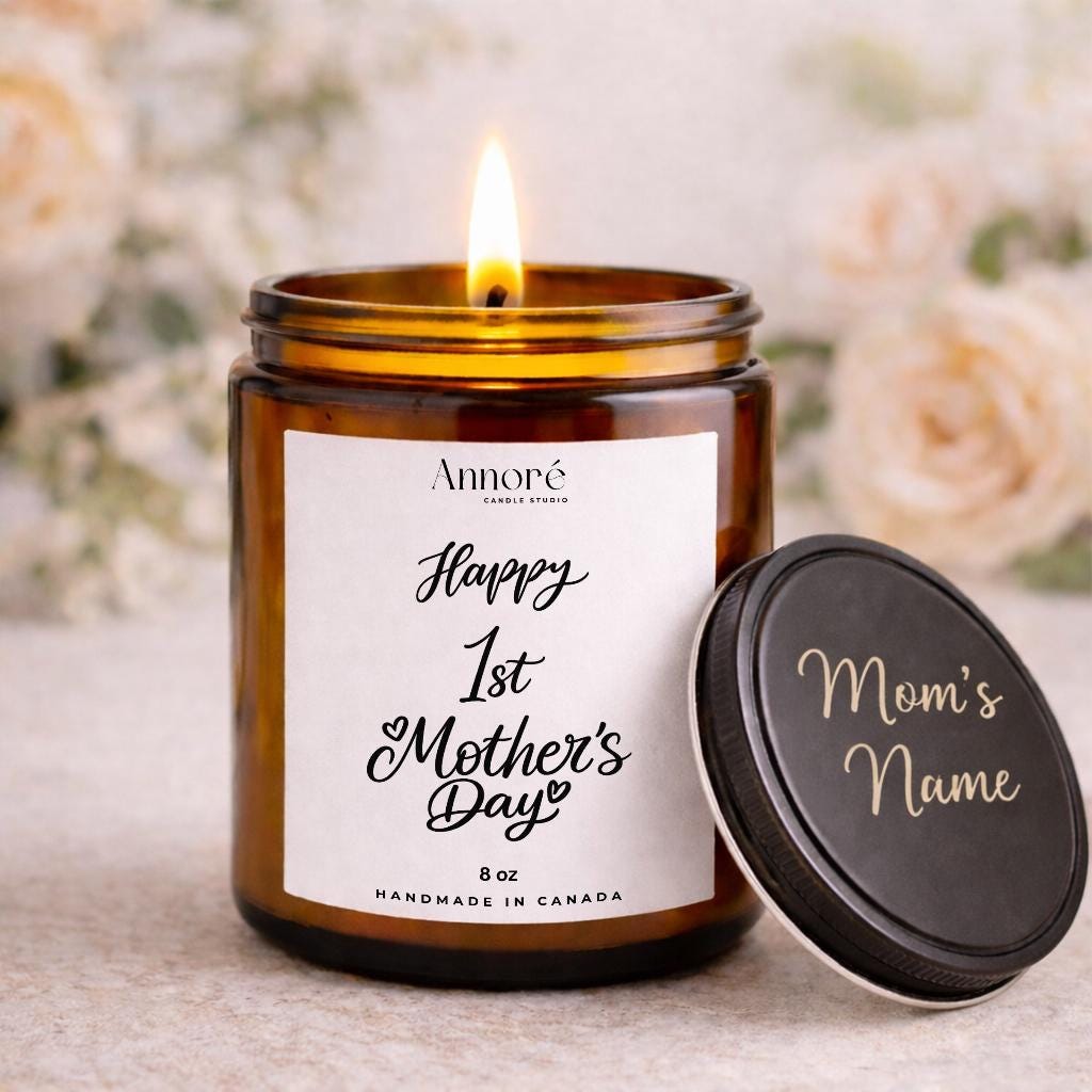 Personalized First Mother's Day Candle – Custom "Smells Like" Mom Gift