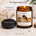 Custom Couple Photo Candle | Personalized Anniversary Gift | Romantic Gift for Her Him | Engagement Keepsake | Custom Photo Candle