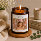 Custom Birthday Photo Candle | Personalized Kids Birthday Gift | Child Photo Candle | Happy Birthday Keepsake | Custom Photo Candle Gift