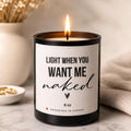 Scented Soy Candle, Romantic Anniversary Gift, Playful Message, 8oz Amber Jar