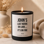 Custom Soy Candle, Sarcastic Humor Gift, Personalized Name Candle