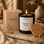 Golden Santal Soy Candle | Hand-Poured 8oz Luxury Scented Candle | Warm Amber Sandalwood & Cashmere | Cologne-Inspired Gift | Handmade in CA