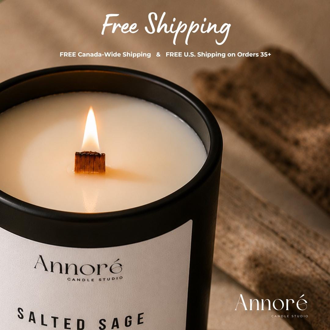 Pine Soy Candle | Hand-Poured 8oz Forest Scented Candle | Fresh Pine Needles Balsam Fir & Cypress | Cabin Holiday Gift | Handmade in Canada