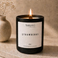 Strawberry Soy Candle | Hand-Poured 8oz Fruity Scented Candle | Sweet Sun-Ripened Berry & Sugar | Summer Gift | Handmade in Canada