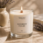 Lavender Fields Soy Candle | Hand-Poured 8oz Lavender Citrus Scented Candle | Calming Aromatherapy Gift | Handmade in Canada