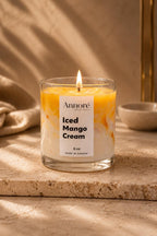 Iced Mango Cream Soy Candle | Aesthetic Dessert Candle | Hand-Poured 8oz Mango Scented Candle | Gift for Her | Handmade in Canada