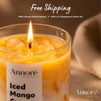 Iced Mango Cream Soy Candle | Aesthetic Dessert Candle | Hand-Poured 8oz Mango Scented Candle | Gift for Her | Handmade in Canada