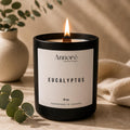 Eucalyptus Soy Candle | Hand-Poured 8oz Spa Aromatherapy Candle | Fresh Citrus Eucalyptus & Botanicals | Relaxation Gift | Handmade in CA