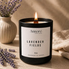 Lavender Fields Soy Candle | Hand-Poured 8oz Lavender Citrus Scented Candle | Calming Aromatherapy Gift | Handmade in Canada