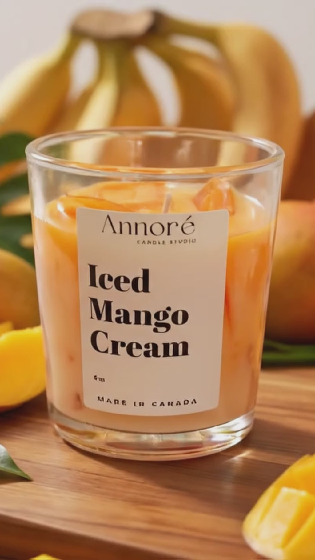 Iced Mango Cream Candle – Handmade Soy Candle 8oz